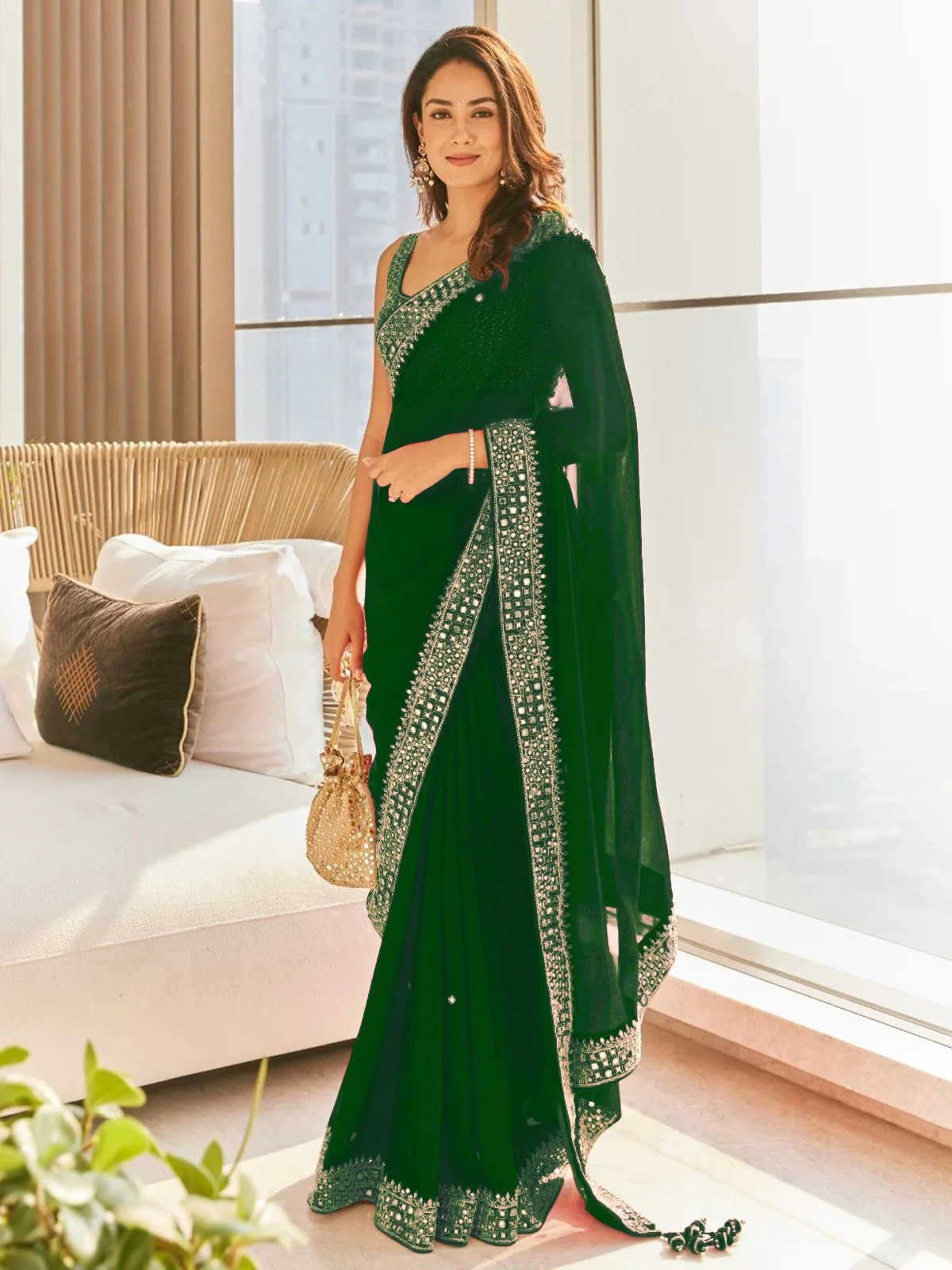 Vardan Ethnic Bt 381 Heavy Georgette Wholesale Fancy Sarees Catalog — Wholesale Sarees, MPA wholesale from Surat - Gallery Image 14